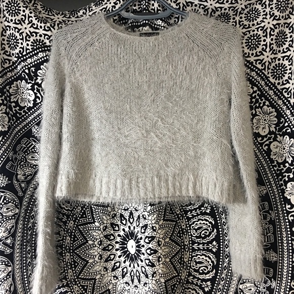 Topshop Sweaters - Topshop Fuzzy Knit Crop Sweater